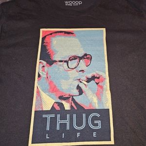 Thug life.  Unisex size L black tee